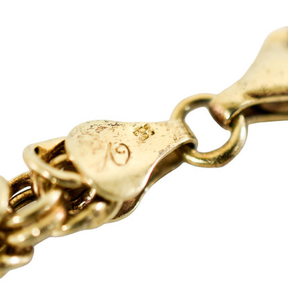 Vintage Italian gold plated on sterling silver statement Byzantine link necklace
