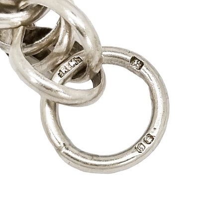 Vintage 1960's thick sterling silver twist rope chain unisex necklace