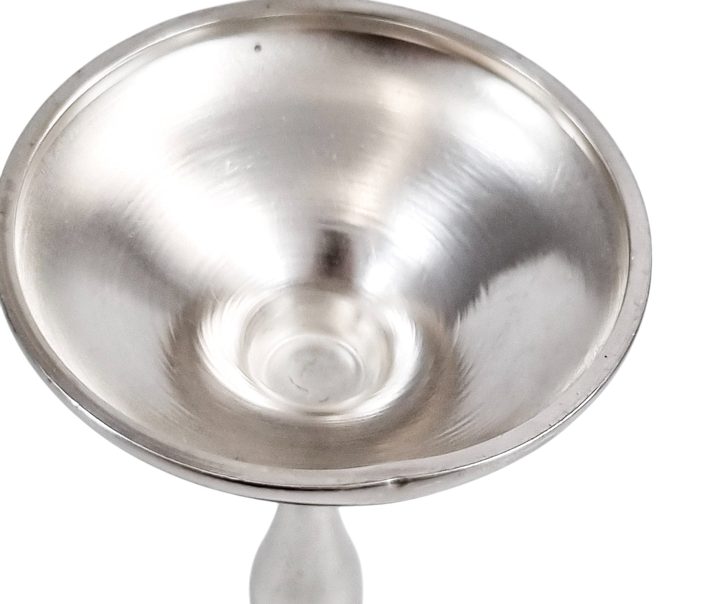 Vintage English sterling silver Kiddush cup with grapevine engraving, Jewish ceremonial goblet, 1969