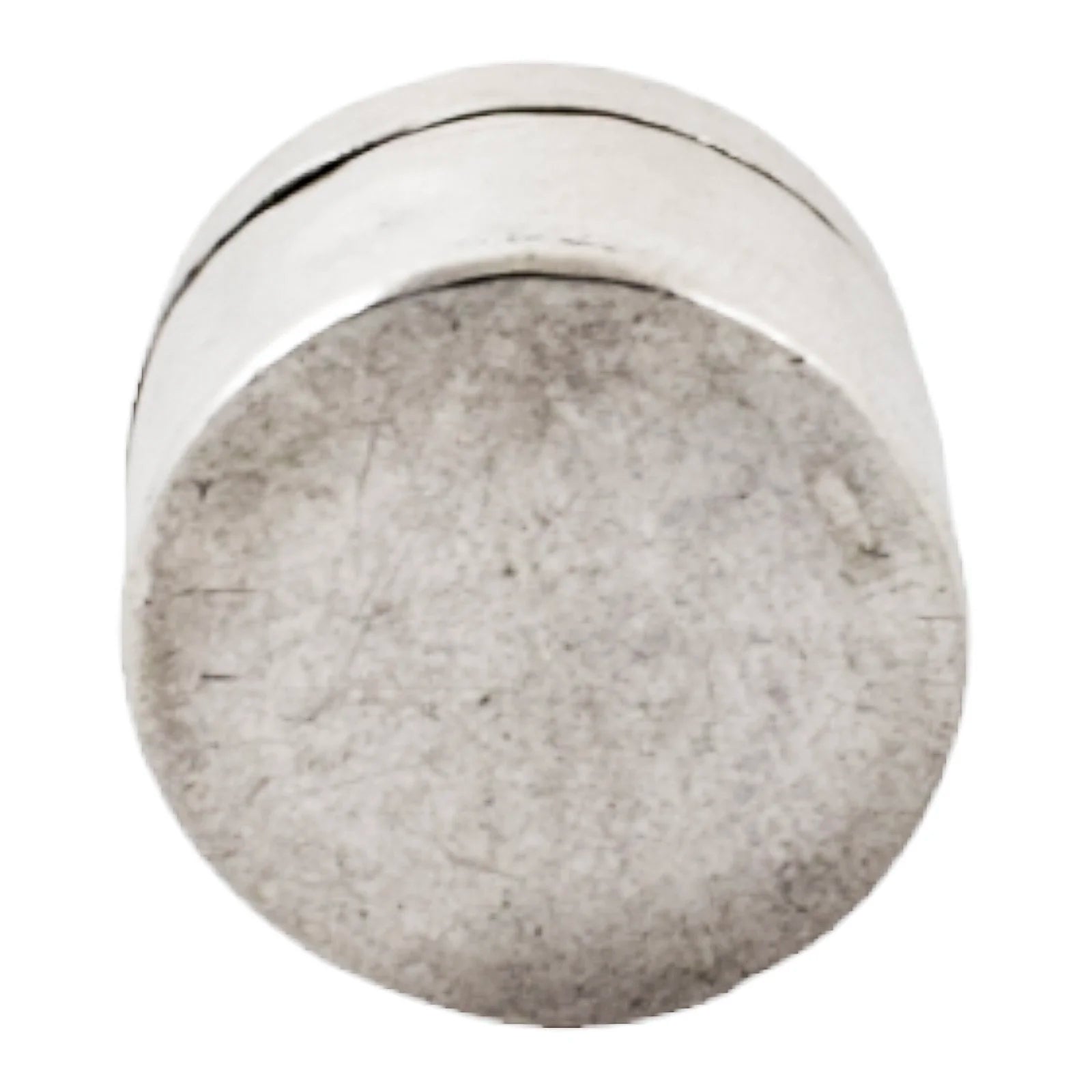 Middle Eastern silver round pill box with lotus flower lid