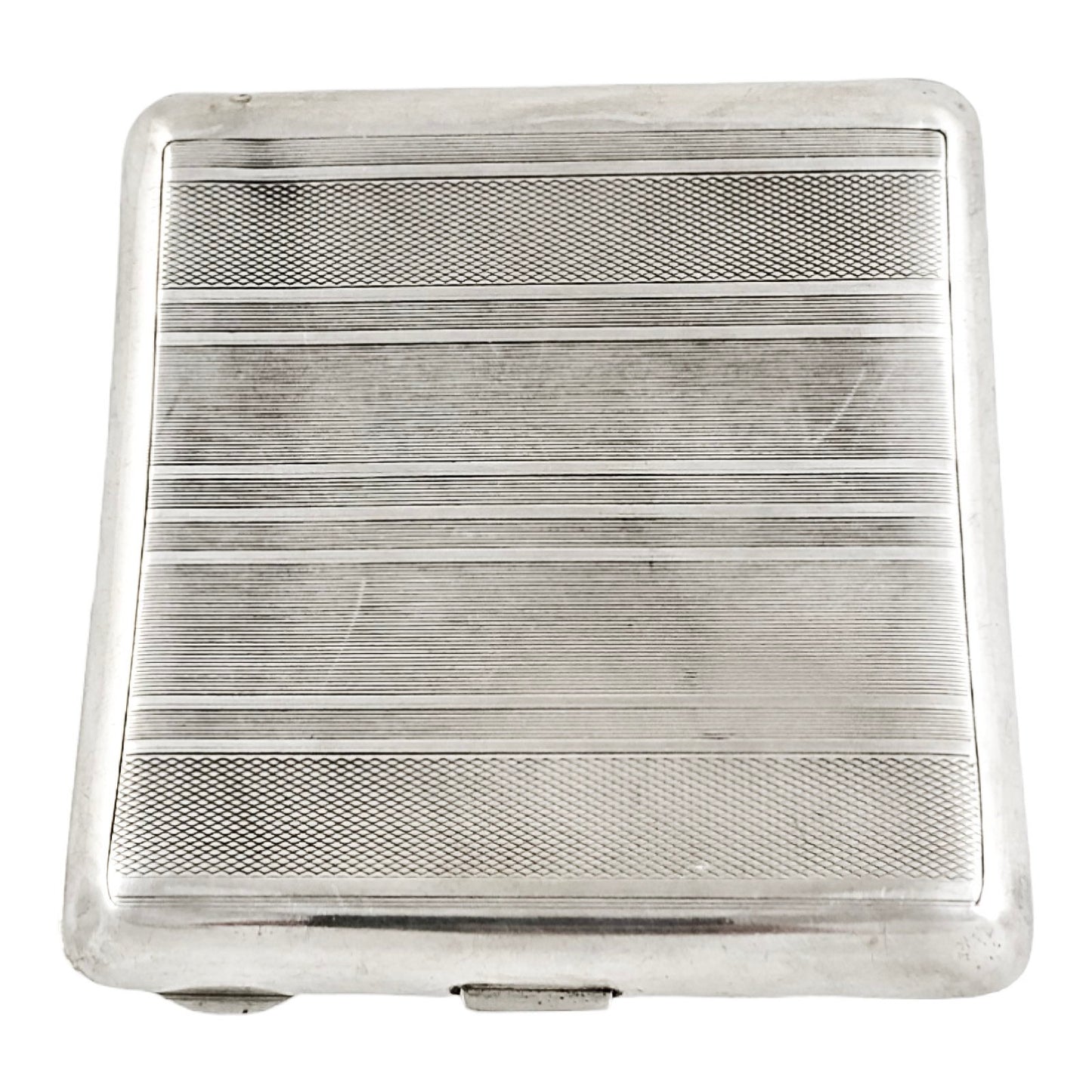 Art Deco gilt and sterling silver cigarette card case inscribed “Clive”