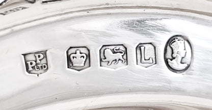 Large sterling silver pedestal basket with pierced foliate and trellis decoration, Sheffield 1953