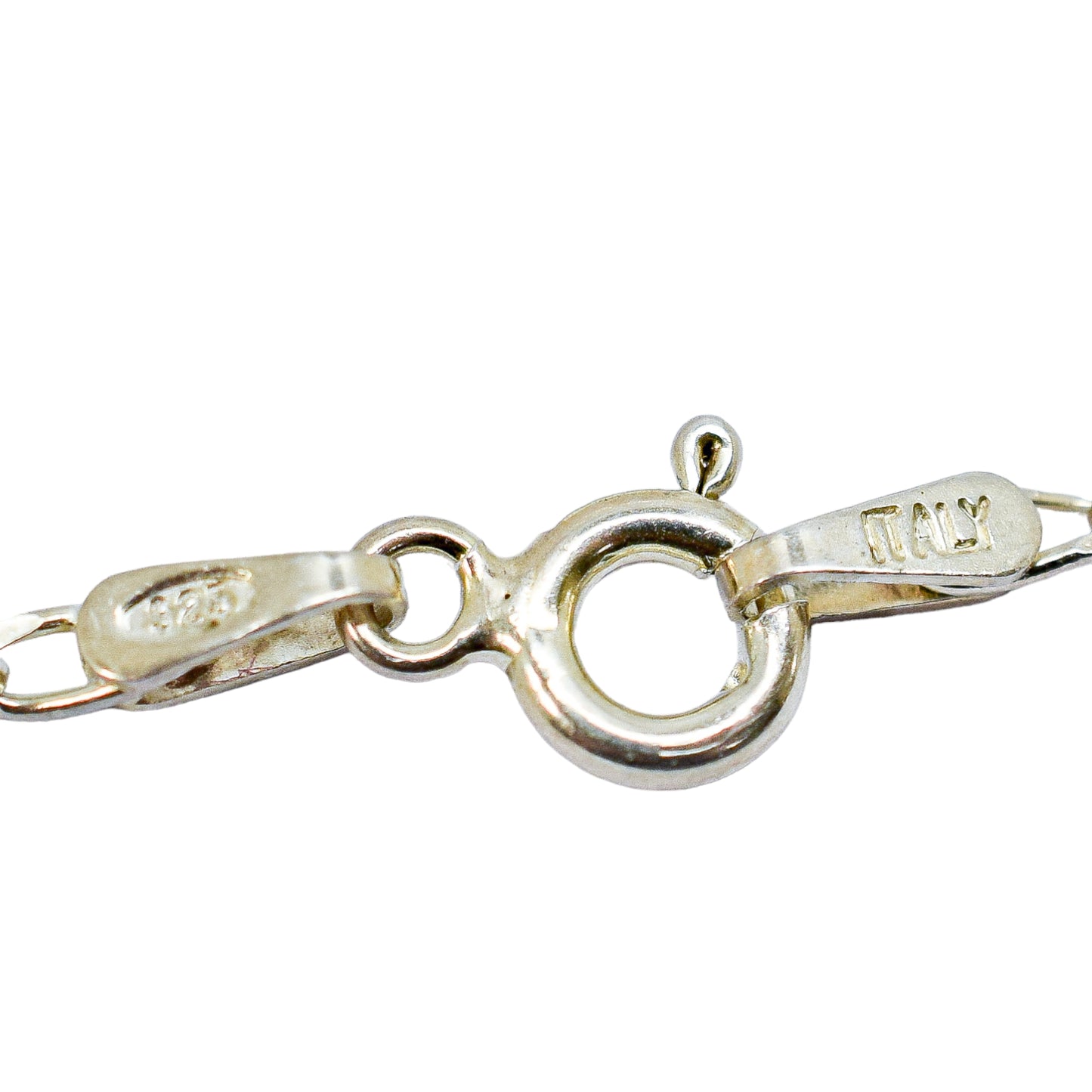 Vintage sterling silver mother of pearl classic teardrop necklace