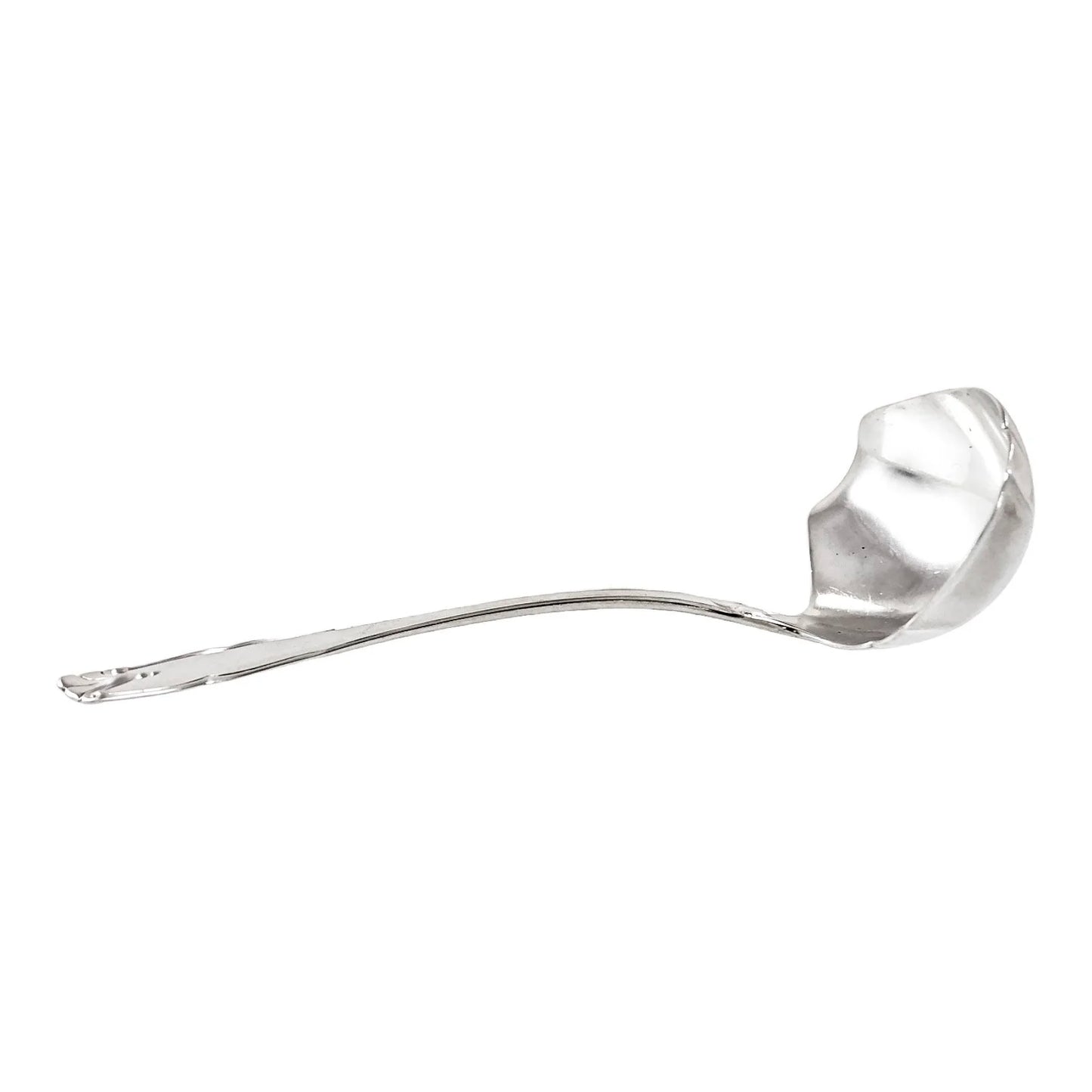 Danish Art Deco solid silver fluted sauce / cream ladle by Grann & Laglye