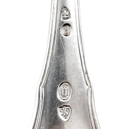 Danish Art Deco solid silver fluted sauce / cream ladle by Grann & Laglye