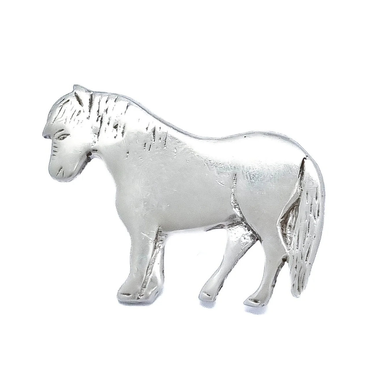 Scottish Shetland pony sterling silver brooch