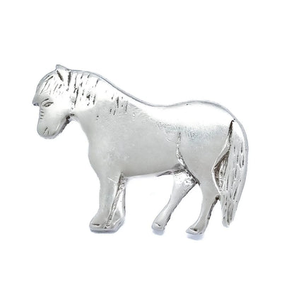 Scottish Shetland pony sterling silver brooch