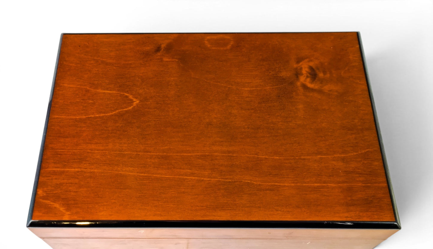 Savoy pearwood storage box, Spanish cedar interior