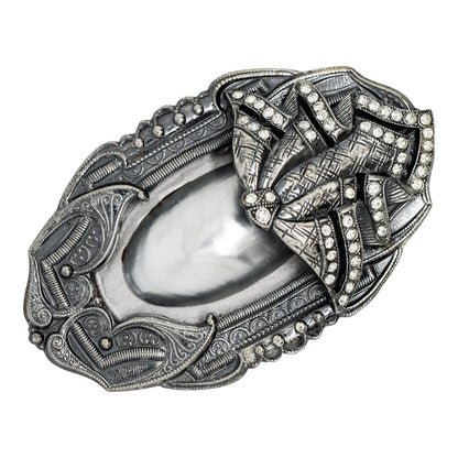 1980's Ermani Bulatti silvered mother-of-pearl large statement beetle brooch