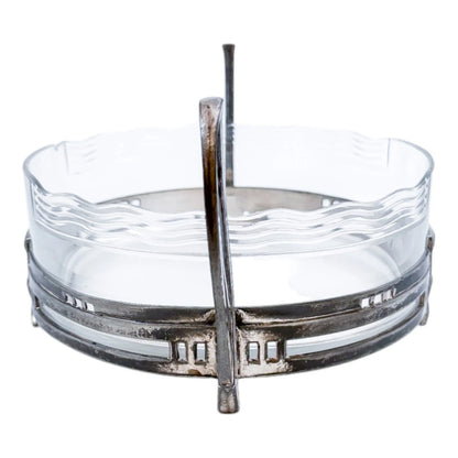 Jugendstil Art Nouveau WMF silver plated and glass centrepiece bowl / planter