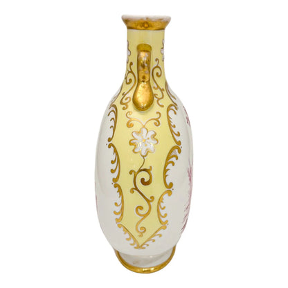 19th century Coalport porcelain double handed vase with gallant scene