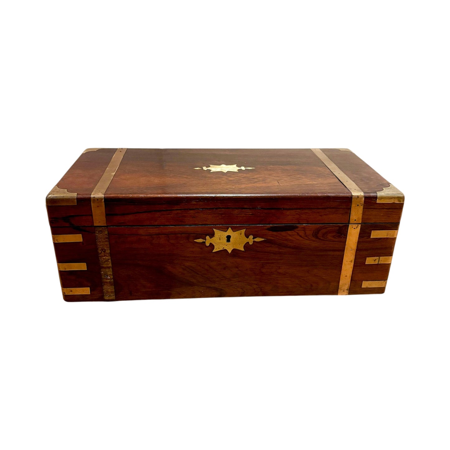 Victorian mahogany writing slope, secret drawers, working key