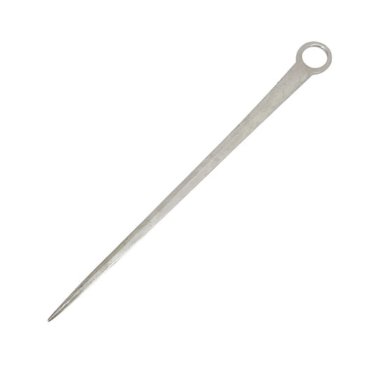 George III sterling silver meat skewer / letter opener with ring handle