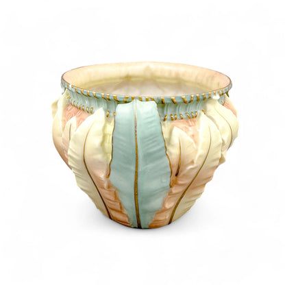 Art Nouveau Royal Worcester porcelain blush jardiniere / cache pot