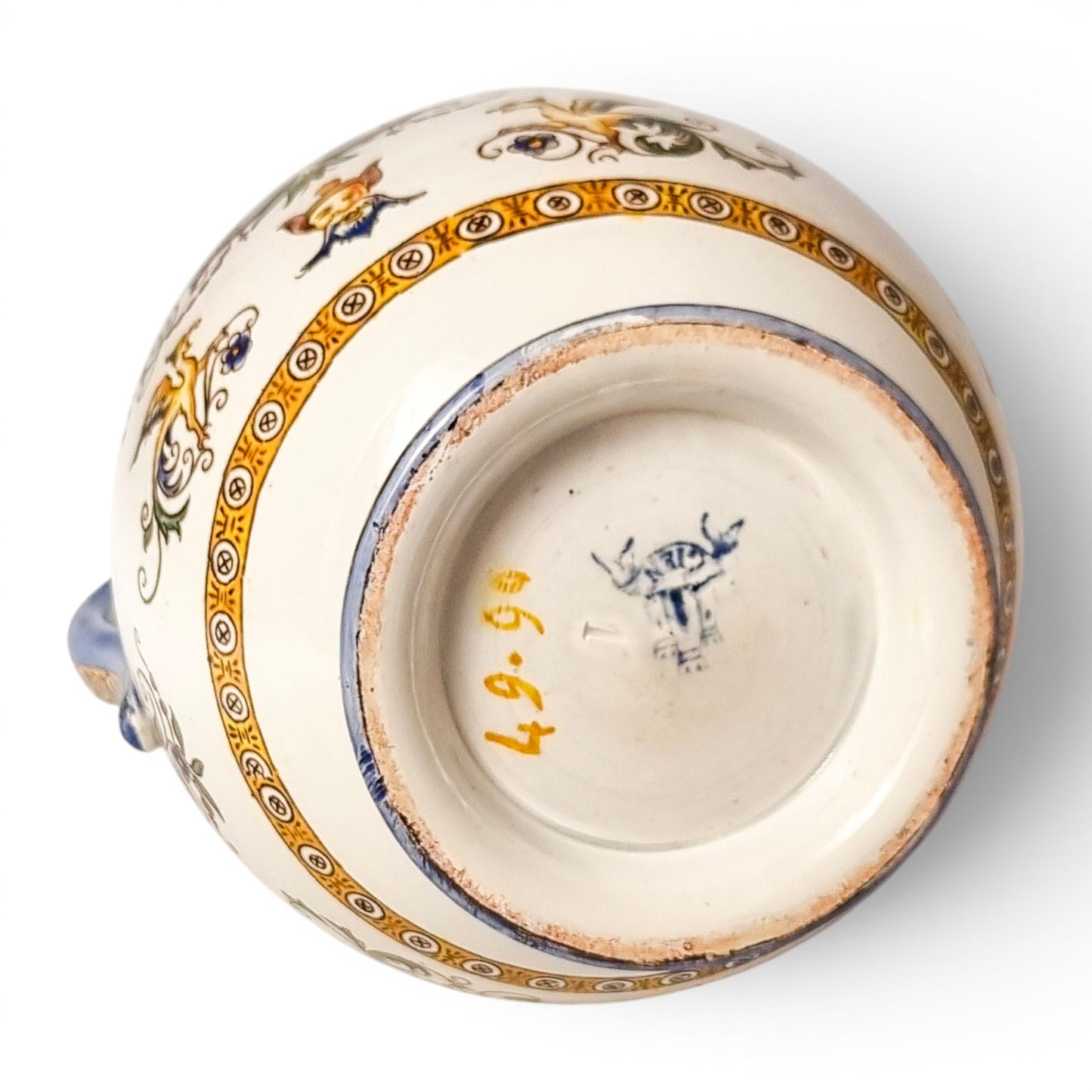 Faïence de Gien Renaissance Revival ewer, c.1880