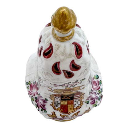 19th century Samson of Paris porcelain Chinese Export style armorial muffineer