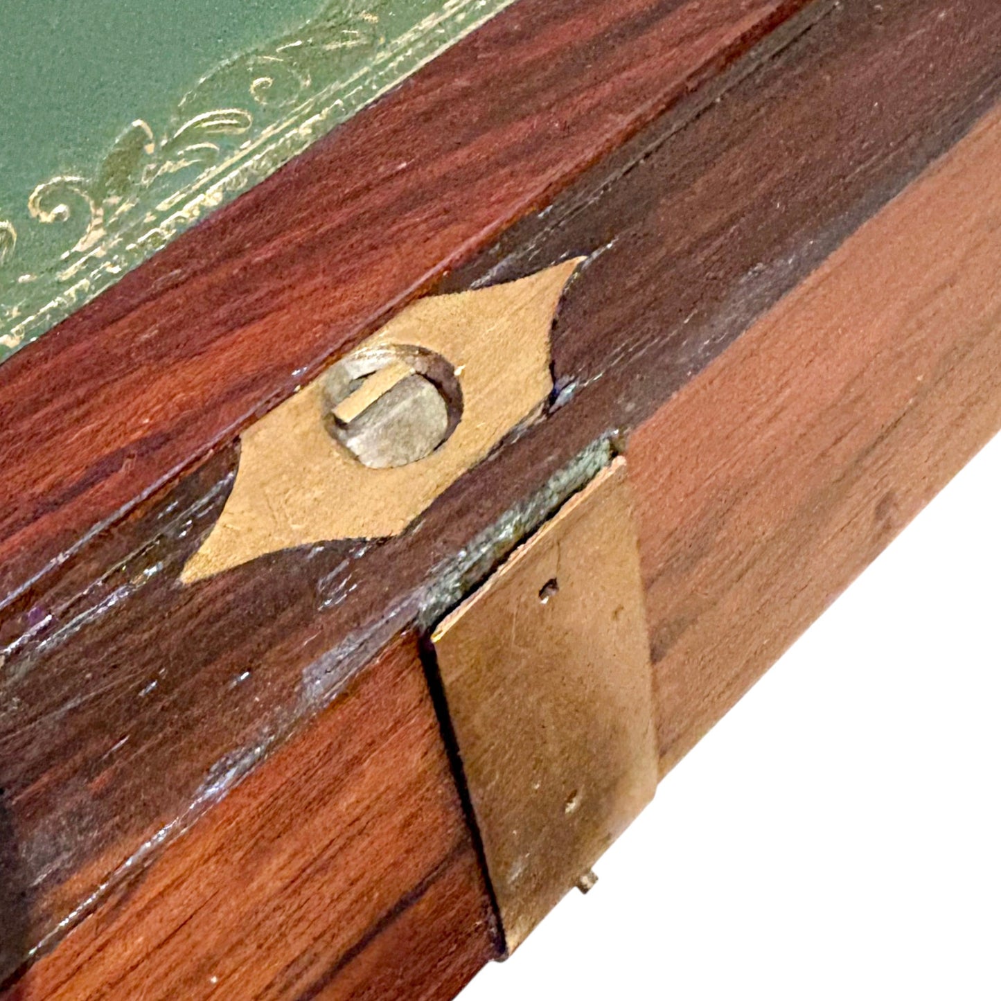 Victorian mahogany writing slope, secret drawers, working key