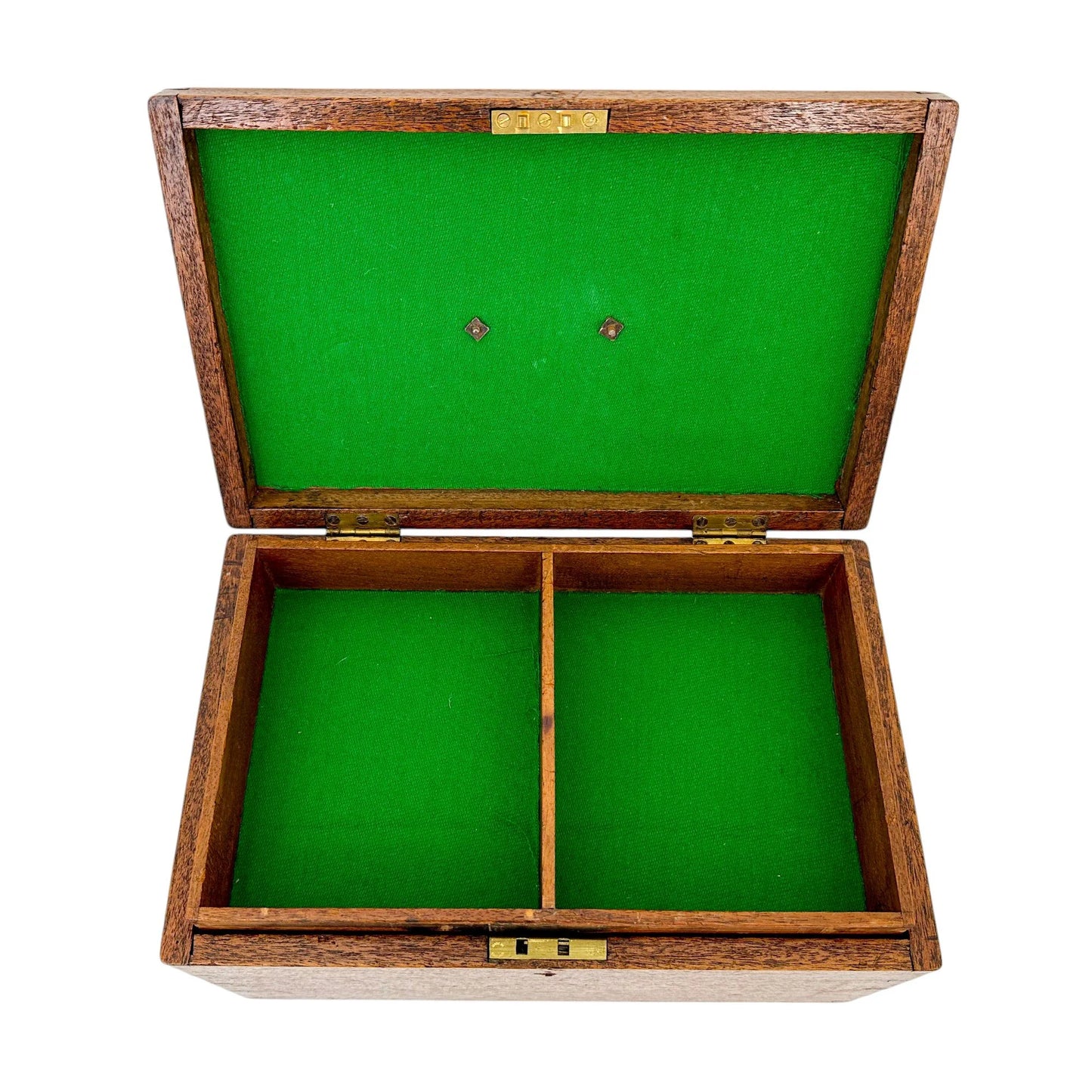 Arts and Crafts oak jewellery box with removable trays and working key