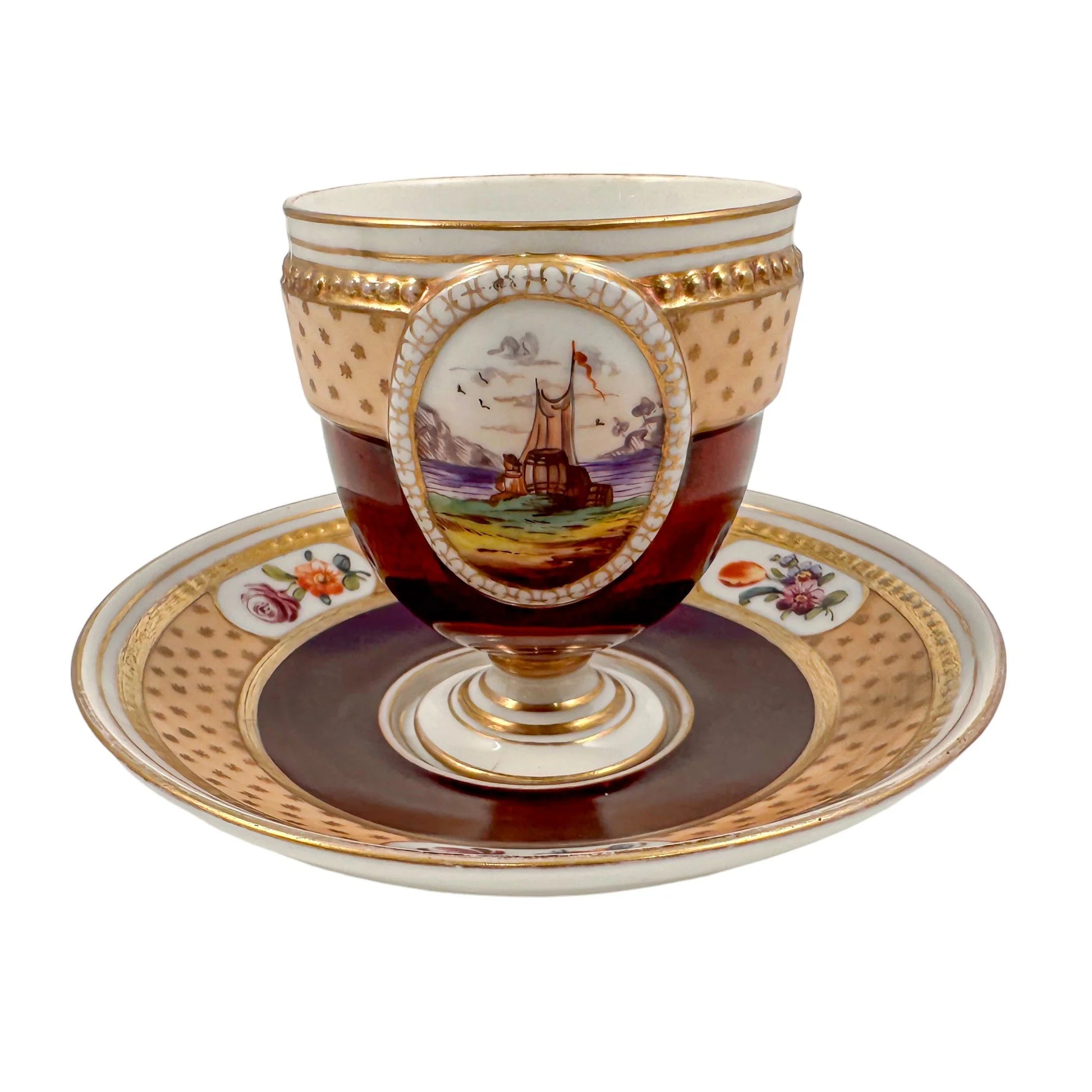 19th century Helena Wolfsohn Augustus Rex teacup and saucer