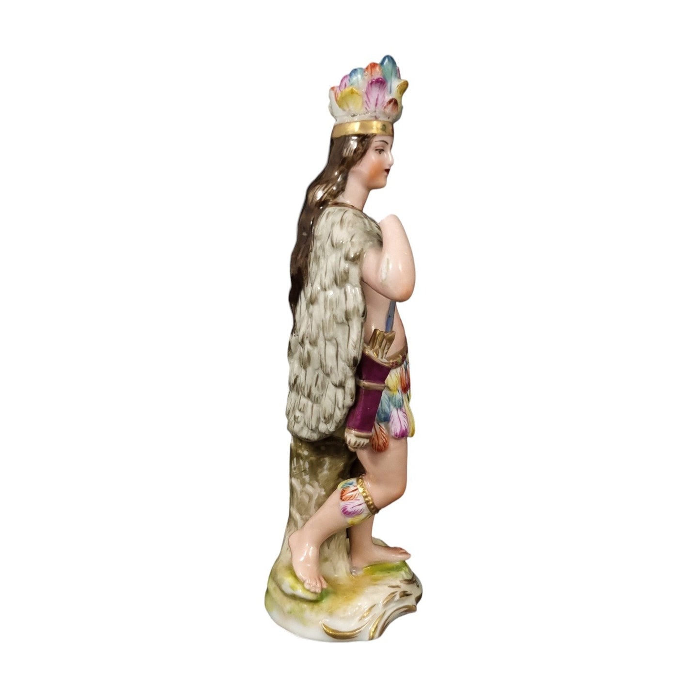 Allegorical porcelain figurine of America from “Four Continents” set