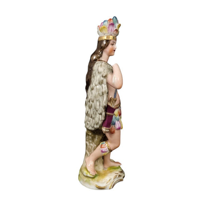 Allegorical porcelain figurine of America from “Four Continents” set