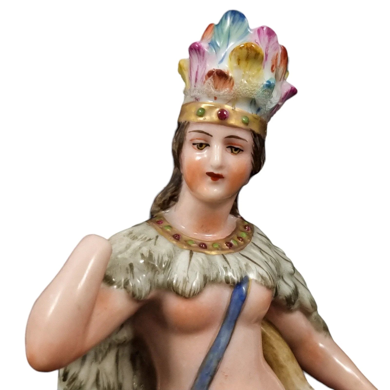 Allegorical porcelain figurine of America from “Four Continents” set