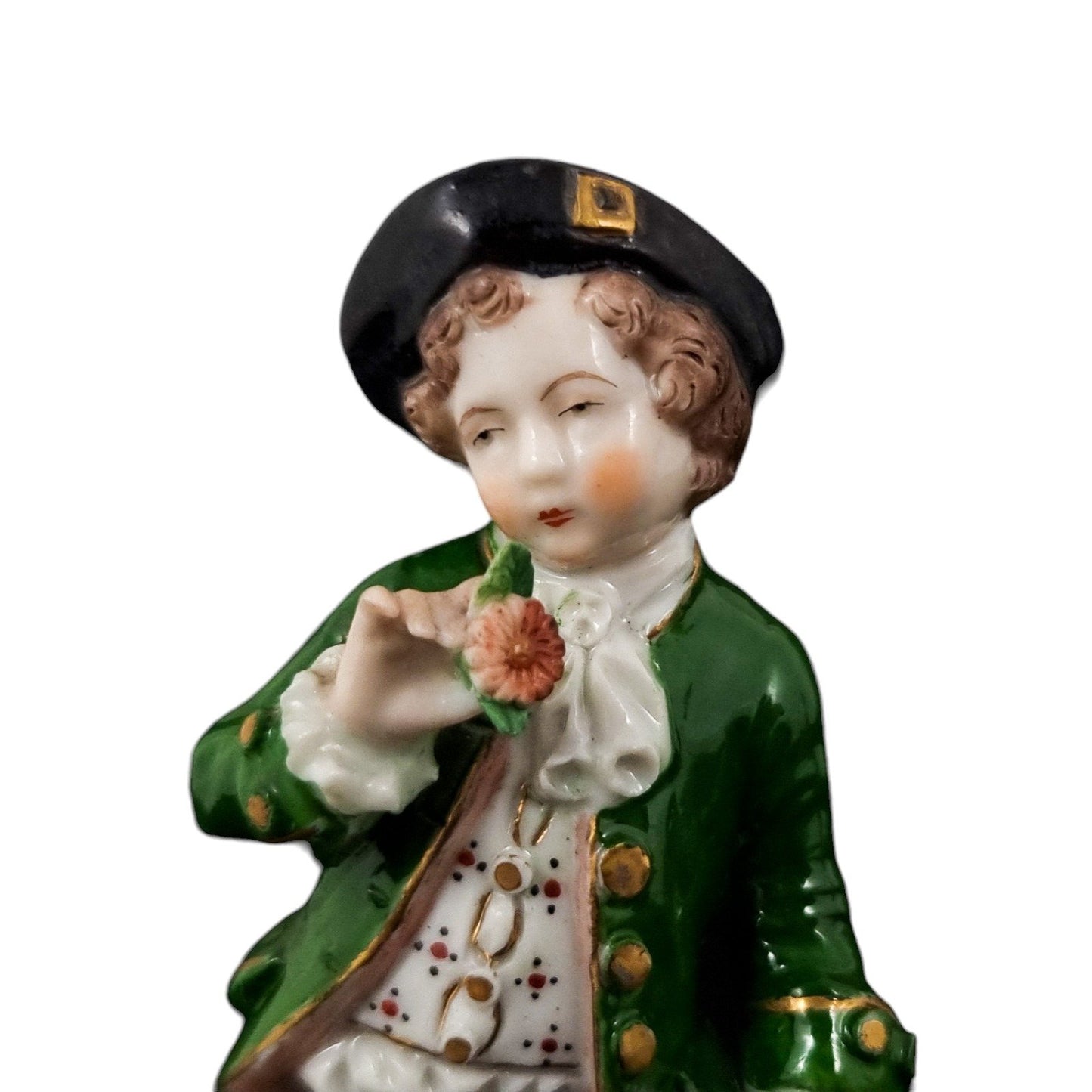Sitzendorf porcelain pair of figurines of a flower girl and her cavalier