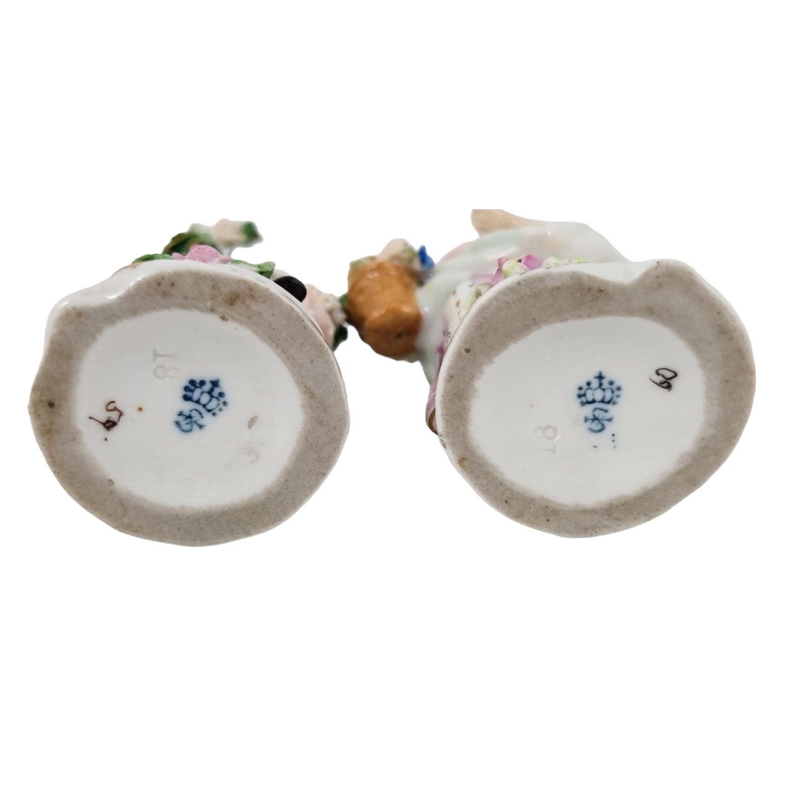 Sitzendorf porcelain pair of figurines of a flower girl and her cavalier