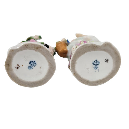 Sitzendorf porcelain pair of figurines of a flower girl and her cavalier