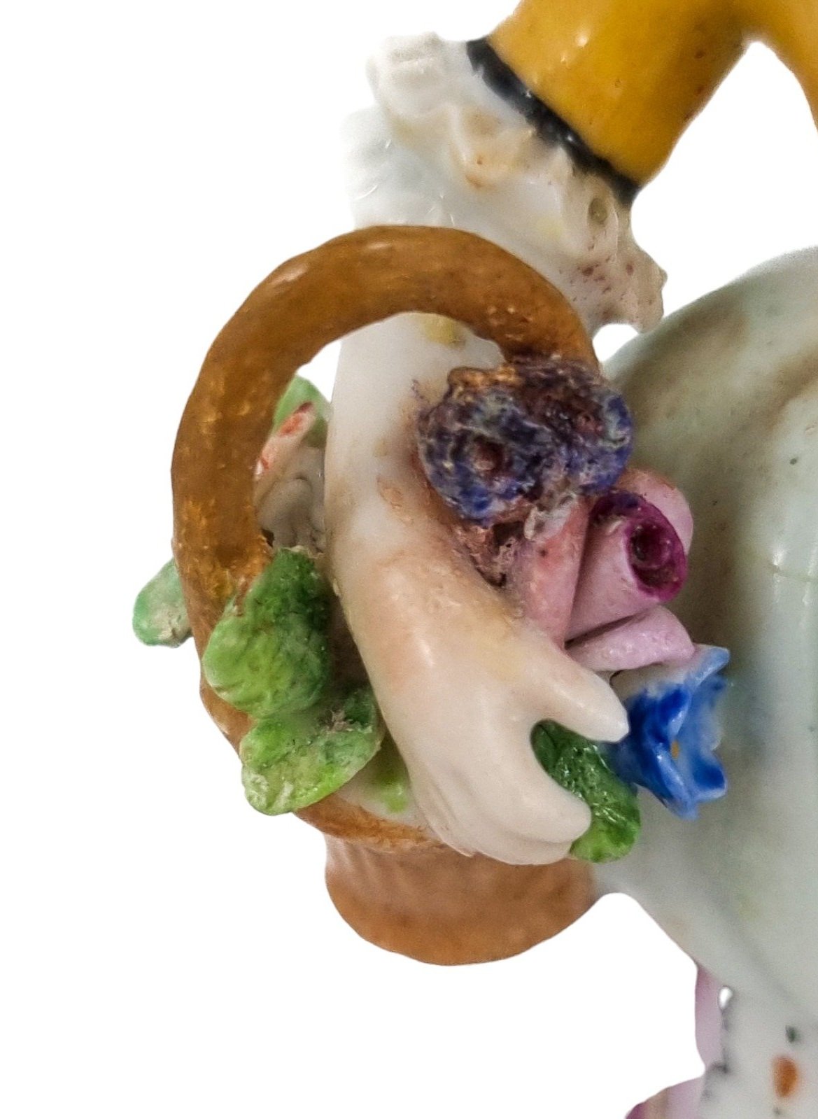 Sitzendorf porcelain pair of figurines of a flower girl and her cavalier