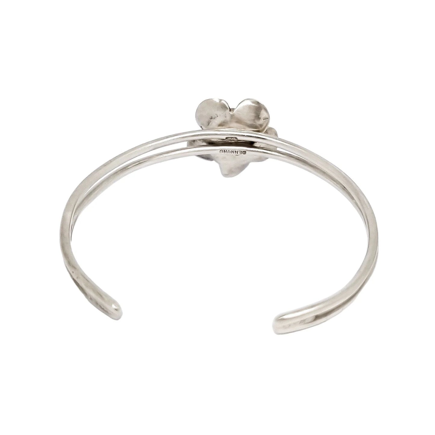 1970's sterling silver Erik Dennung Danish Modernist cuff rose bracelet