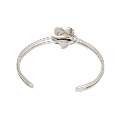 1970's sterling silver Erik Dennung Danish Modernist cuff rose bracelet