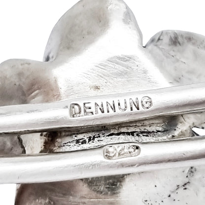 1970's sterling silver Erik Dennung Danish Modernist cuff rose bracelet
