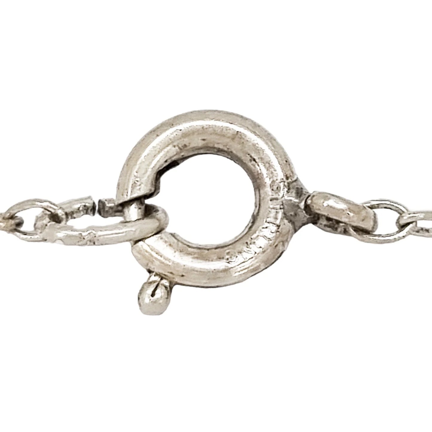Vintage sterling silver 3D walking tiger pendant necklace on cable chain