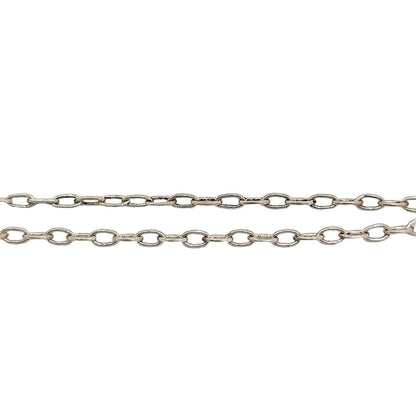 Vintage sterling silver 3D walking tiger pendant necklace on cable chain