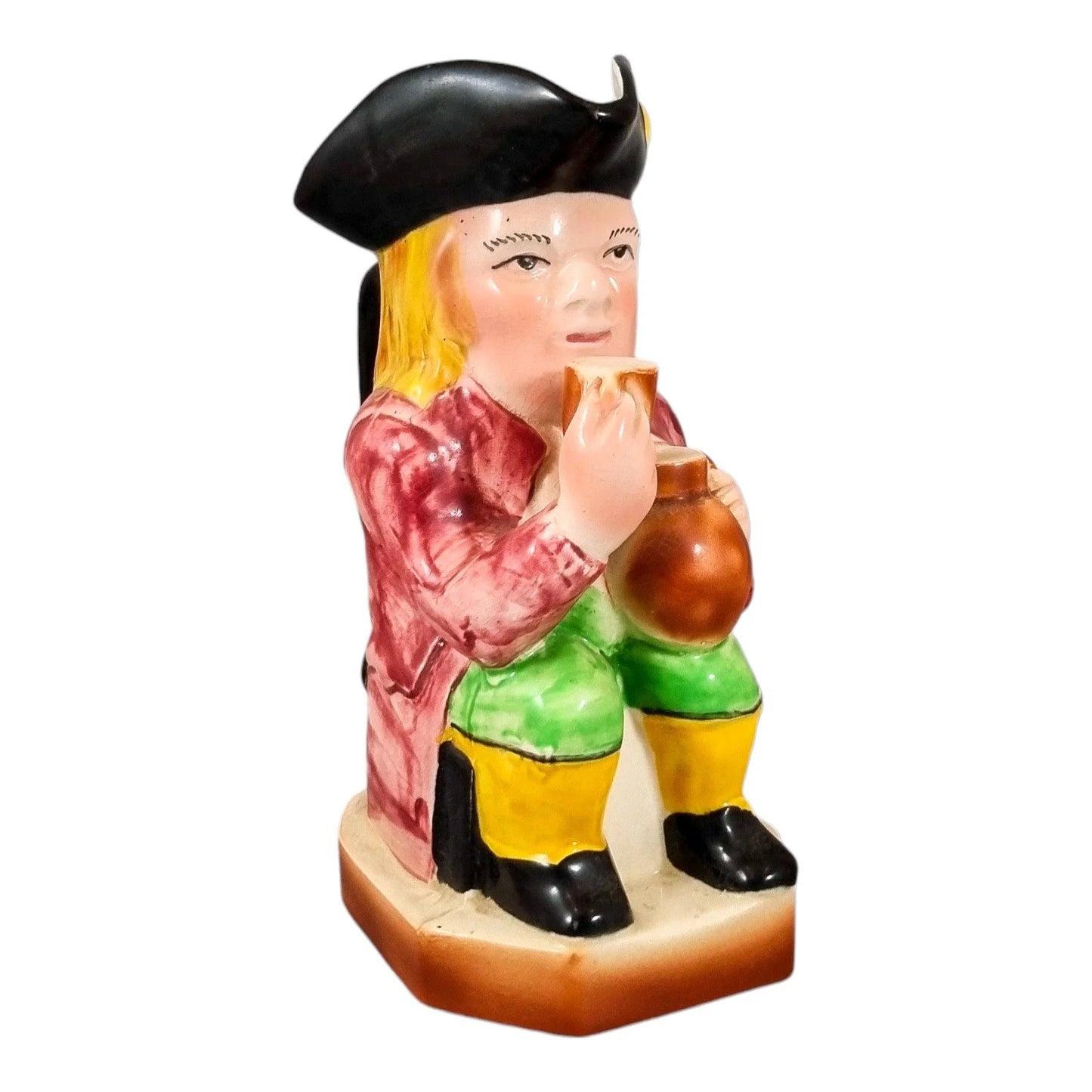 Avon Ware novelty milk pitcher Toby character jug of a seated Georgian man