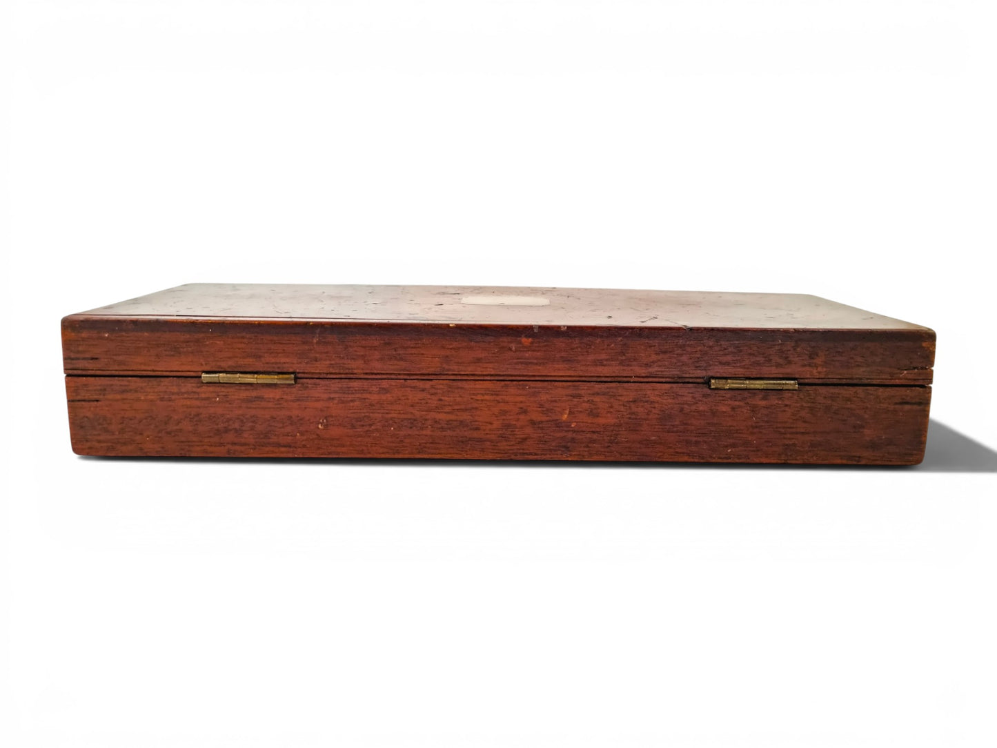 Victorian mahogany presentation case, brass cartouche