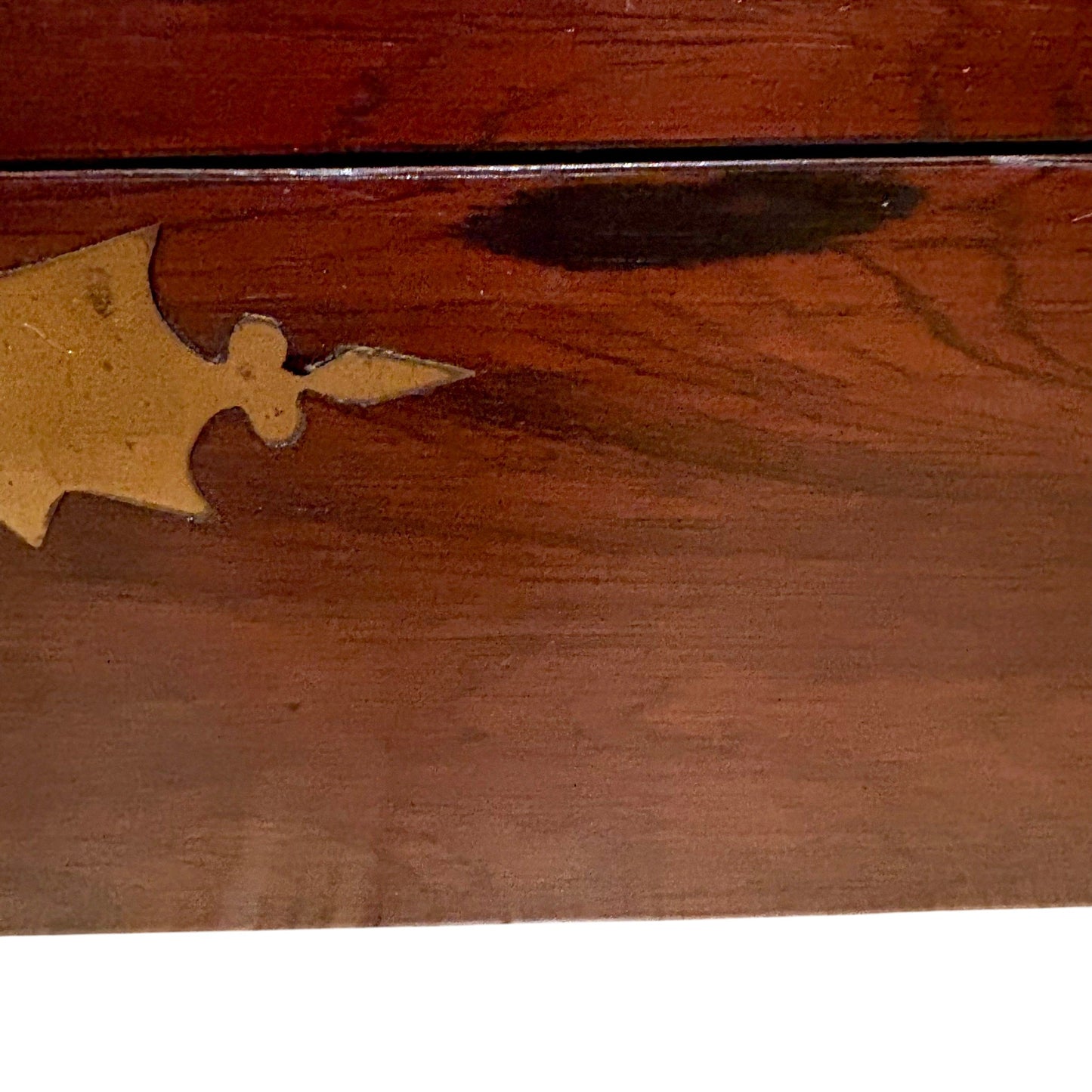 Victorian mahogany writing slope, secret drawers, working key