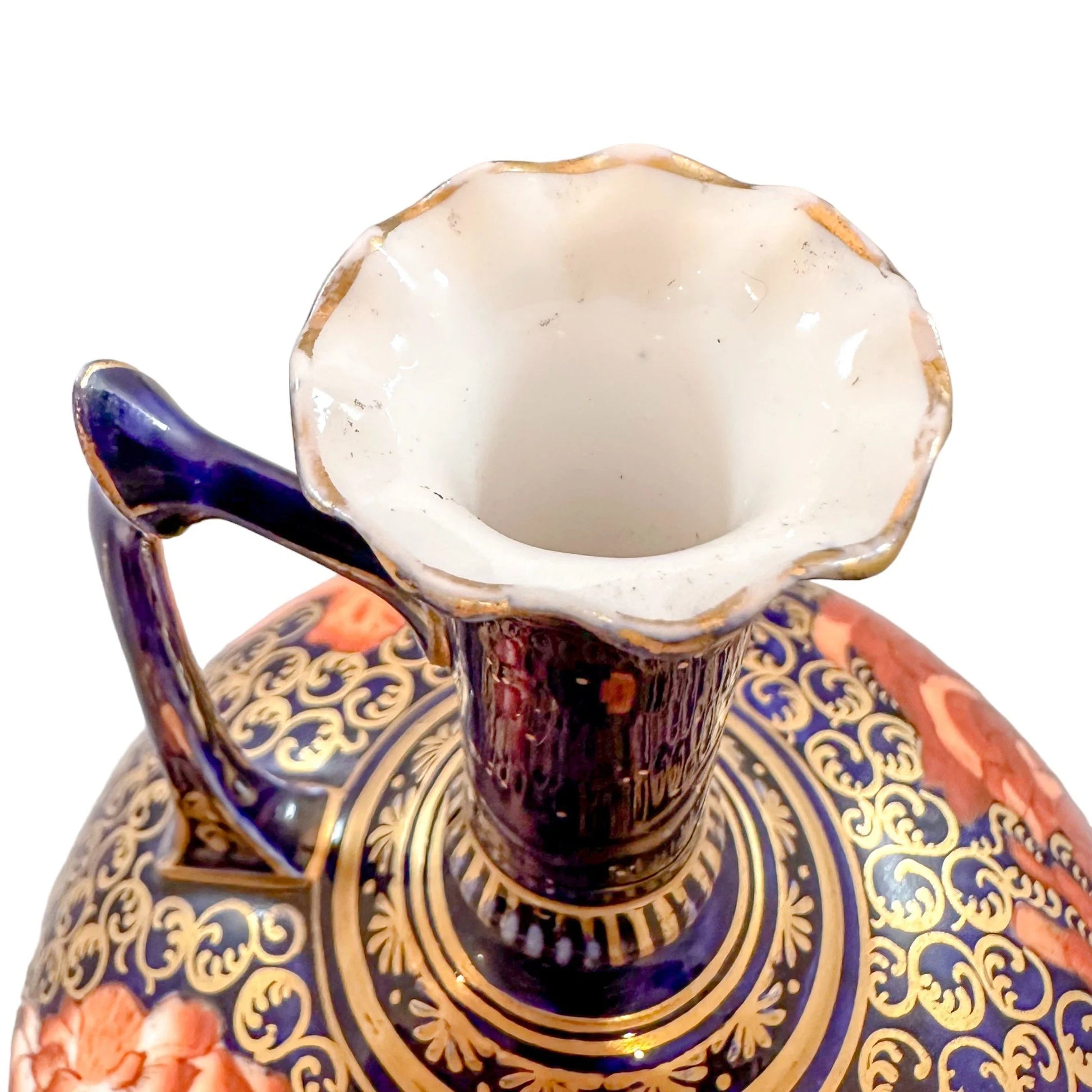 Victorian Royal Crown Derby onion-shaped Imari jug / vase / ewer