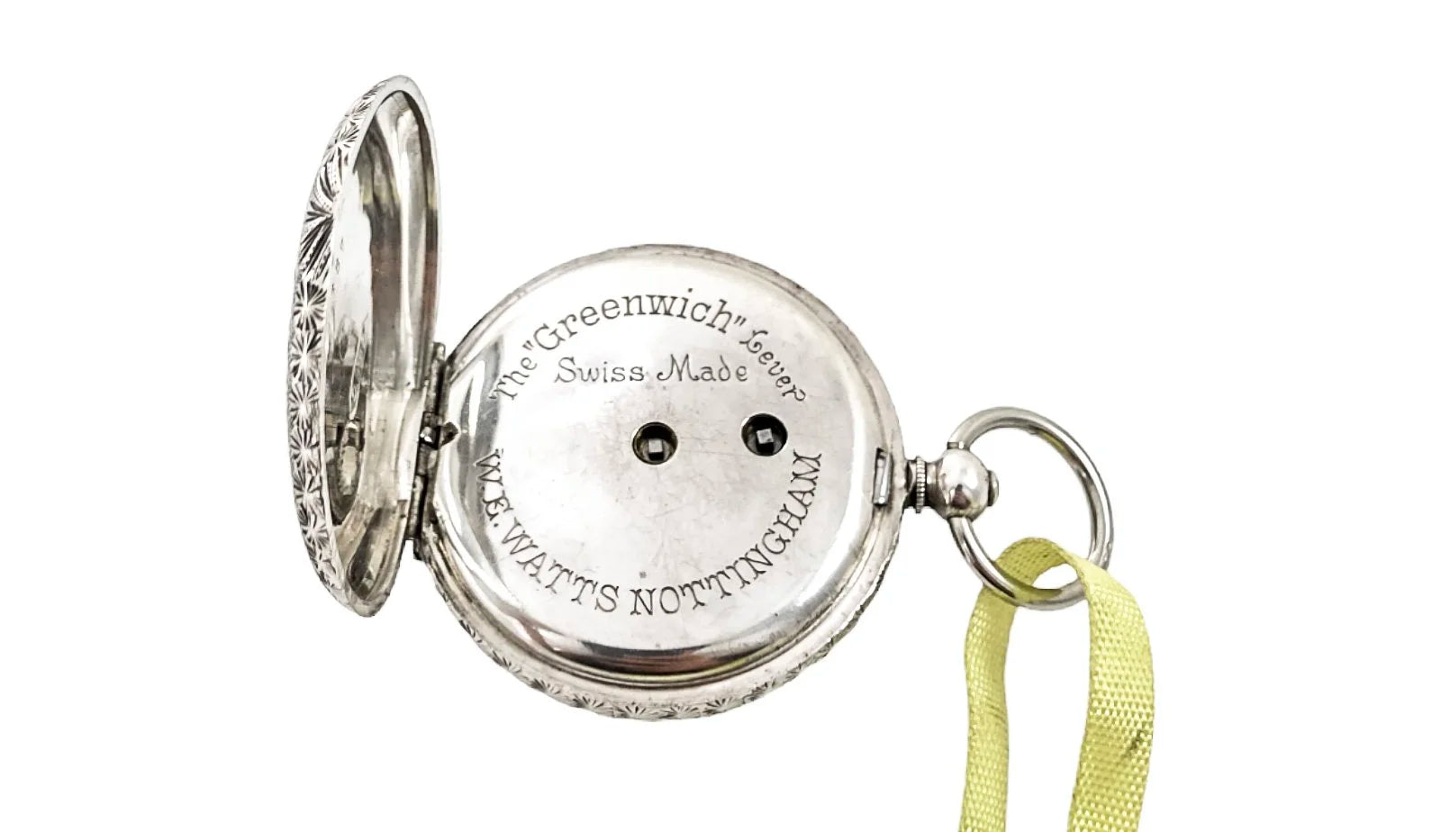Working late 19th century Swiss 935 silver & enamel ladies pocket watch
