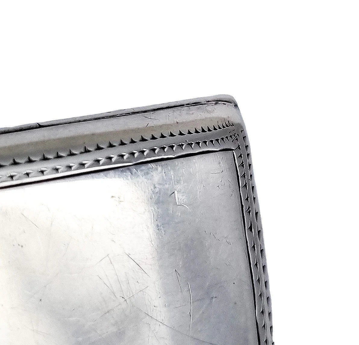 Victorian Chester sterling silver large silk concertina card case, engraved with scrolls