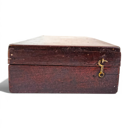 Victorian mahogany presentation case, brass cartouche