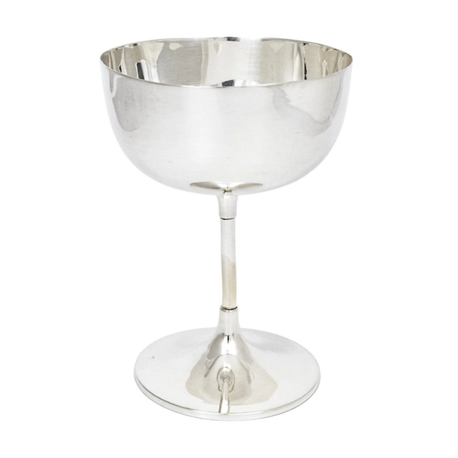 Edwardian sterling silver champagne glass dessert coupe, Bert & Co 1907