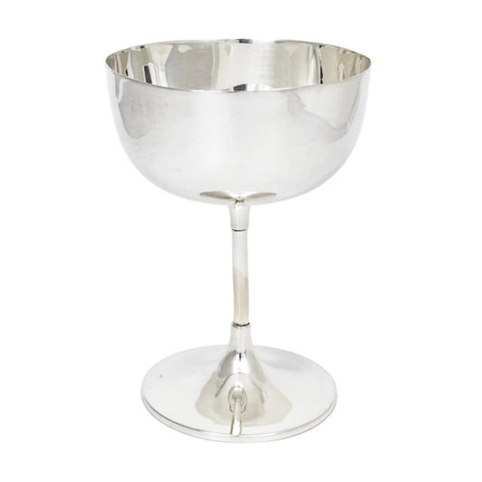 Edwardian sterling silver champagne glass dessert coupe, Bert & Co 1907