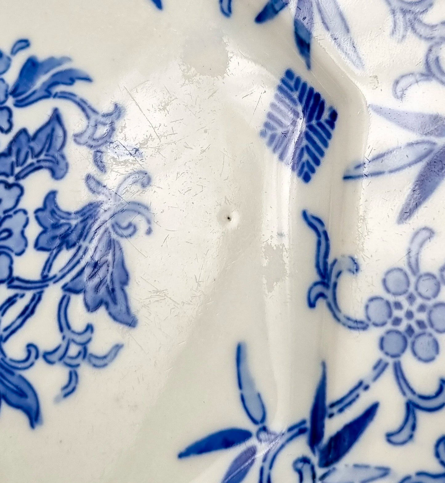 Meiji era Fukagawa Koransha Seiji Kaisha octagonal blue and white porcelain plate