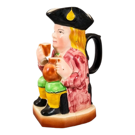 Avon Ware novelty milk pitcher Toby character jug of a seated Georgian man