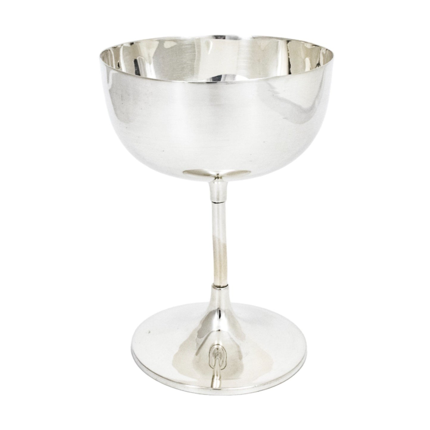 Edwardian sterling silver champagne glass dessert coupe, Bert & Co 1907