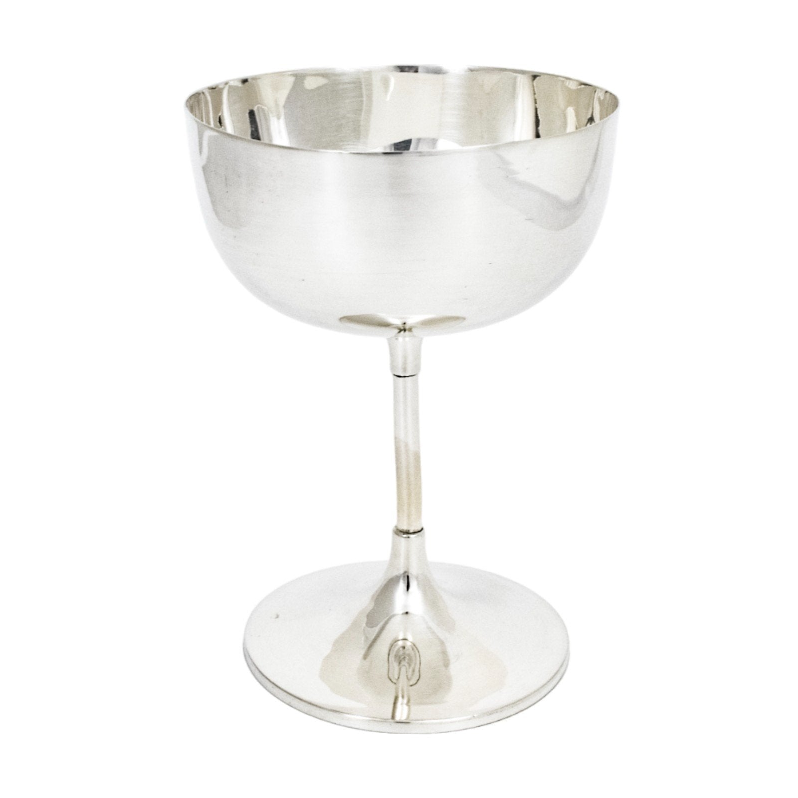 Edwardian sterling silver champagne glass dessert coupe, Bert & Co 1907