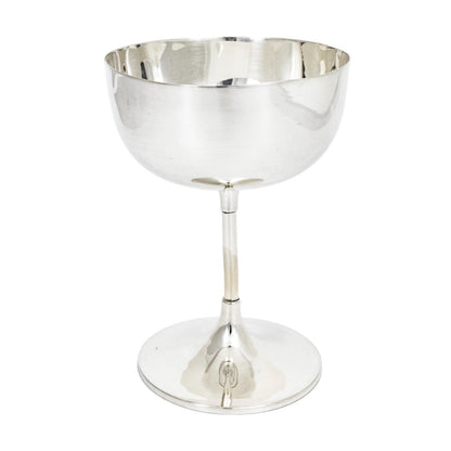 Edwardian sterling silver champagne glass dessert coupe, Bert & Co 1907