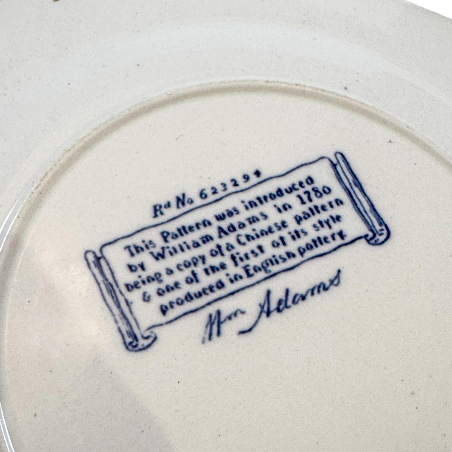 Art Deco Chinoiserie William Adams pair octagonal plates, Chinese Bird pattern